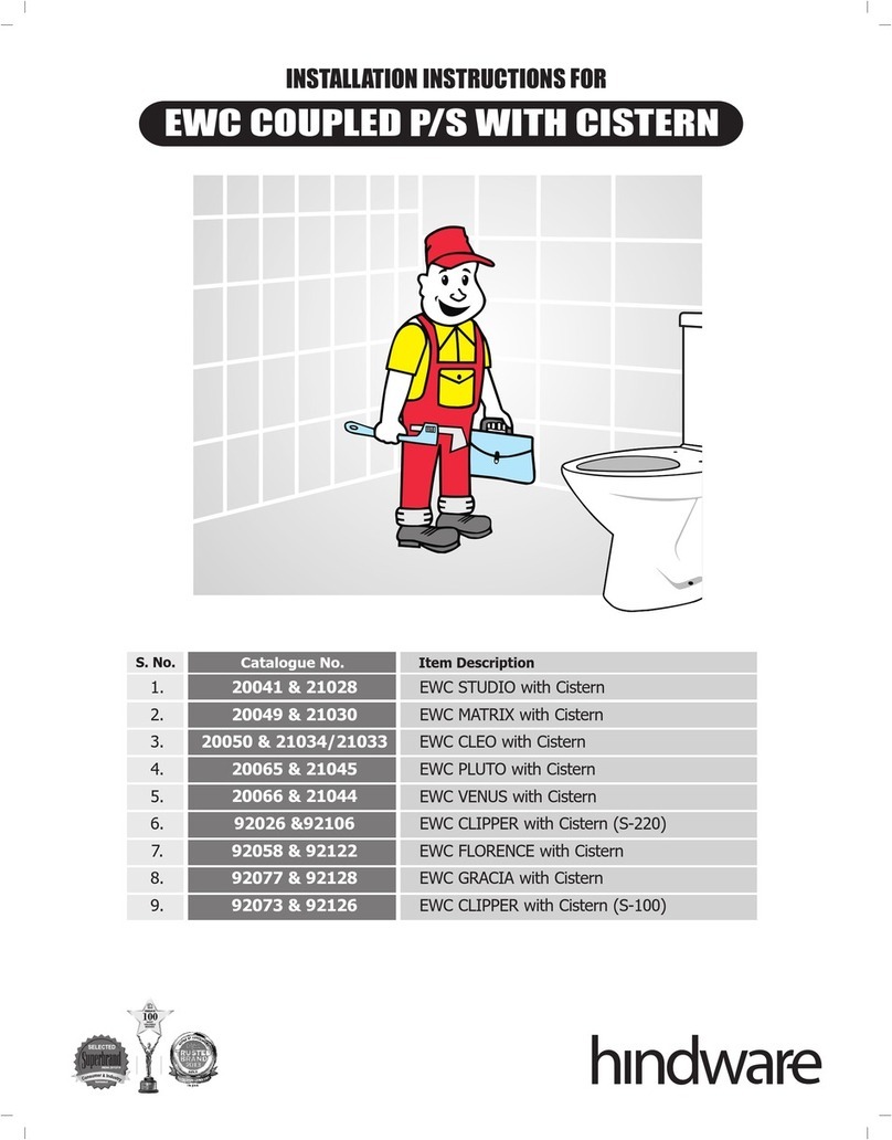 Hindware EWC Series installation instructions
