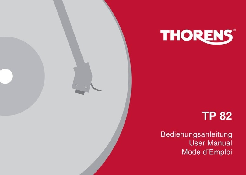 THORENS TP 82 User manual