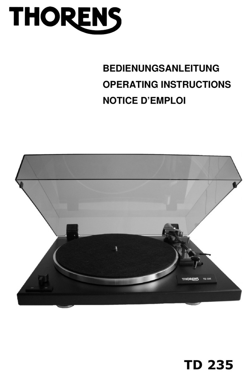 THORENS TD 235 User manual THORENS TD 235 User manual