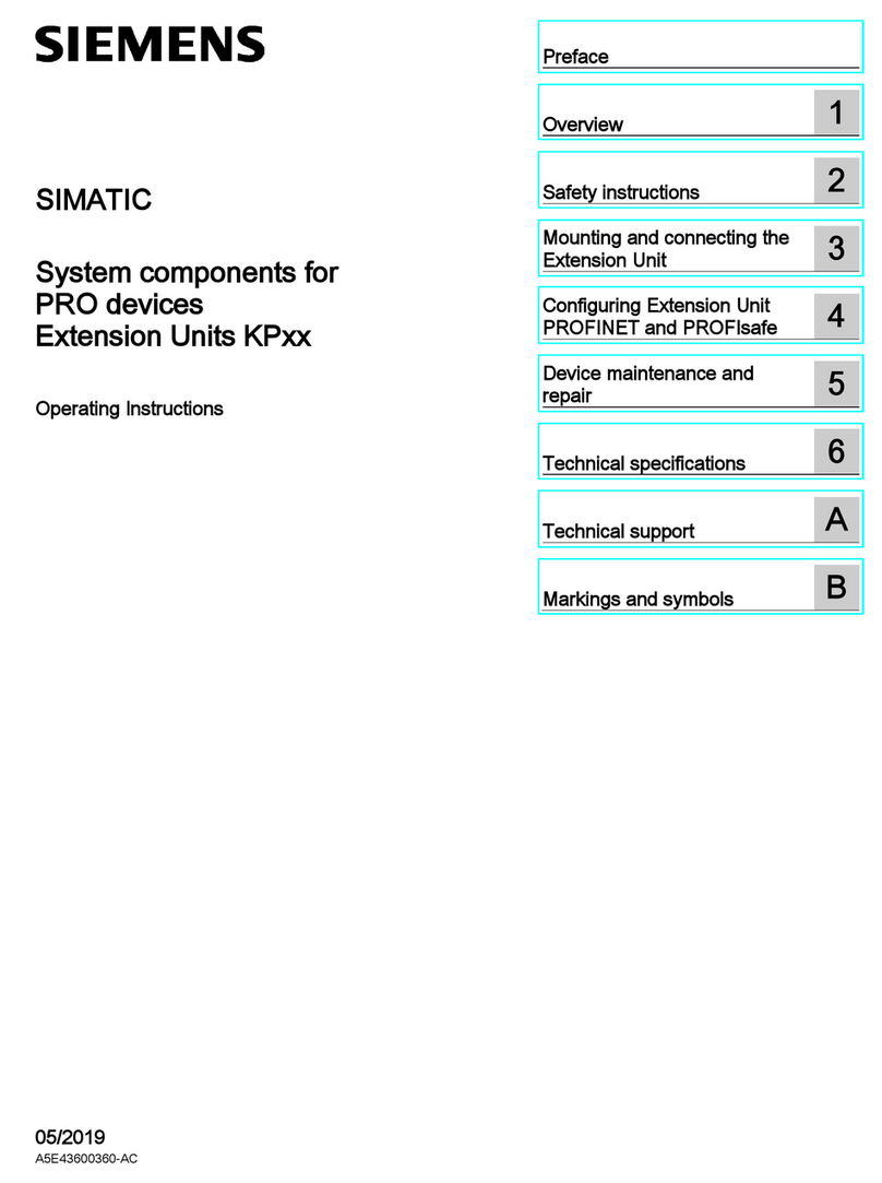 Siemens SIMATIC PRO Extension Units KP Series User manual