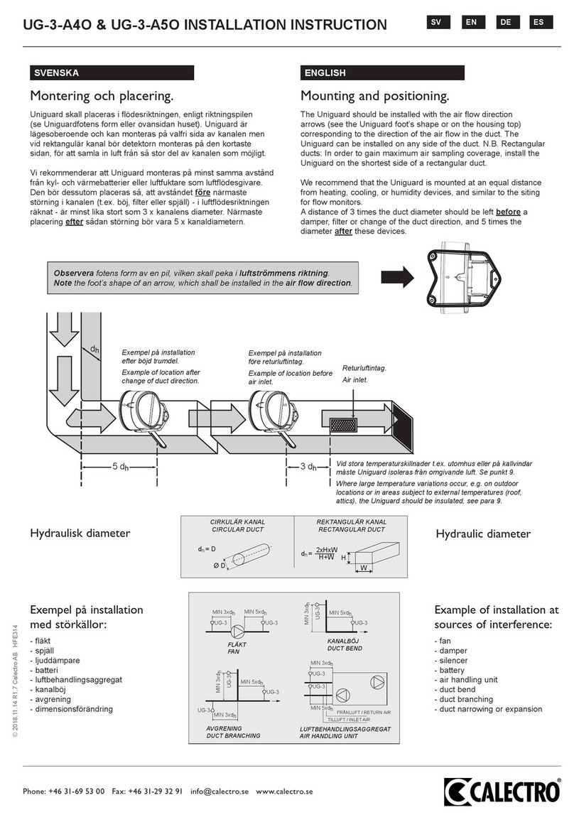 CALECTRO UG-3-A4O Installation instruction CALECTRO UG-3-A4O Installation instruction