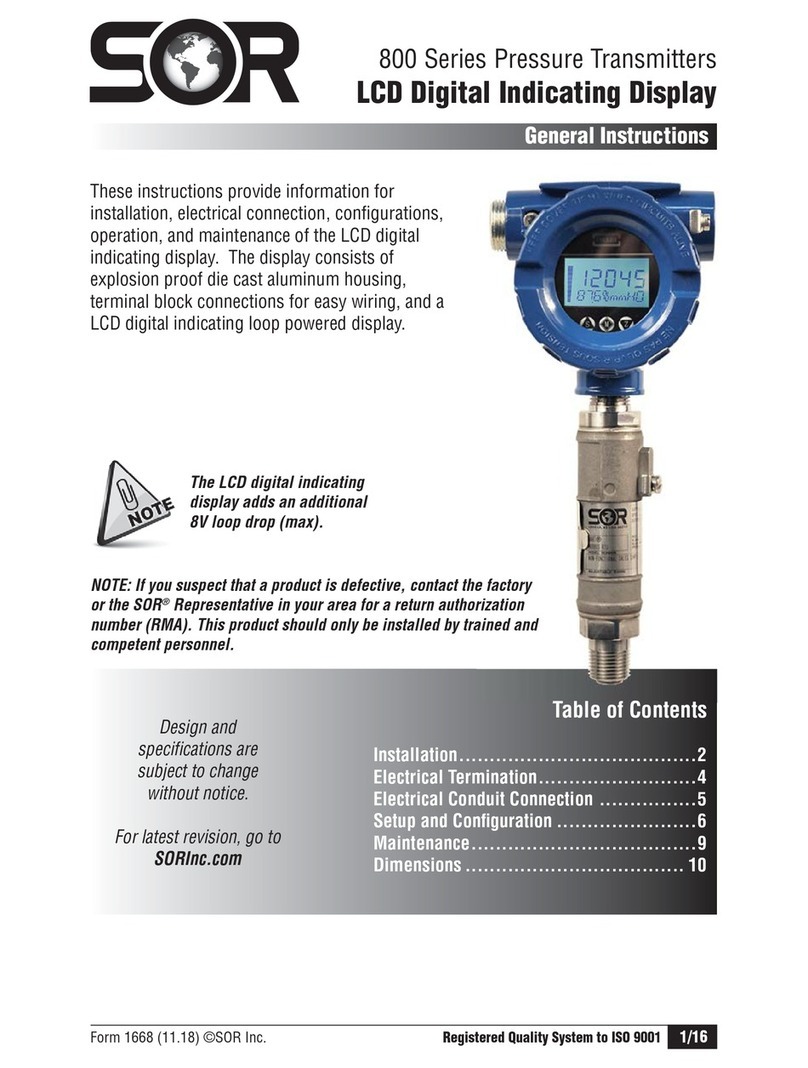 SOR 815 Series Instruction manual