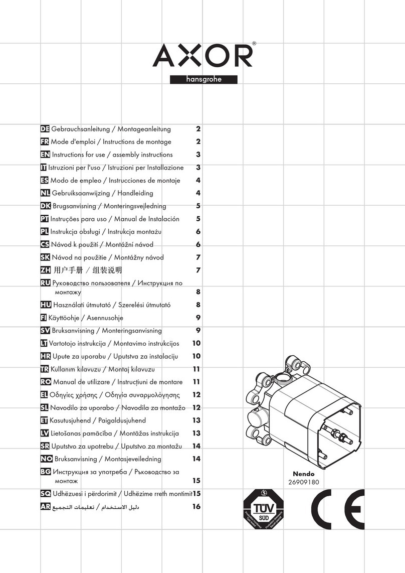 Hans Grohe Axor Nendo Instructions for use/assembly instructions