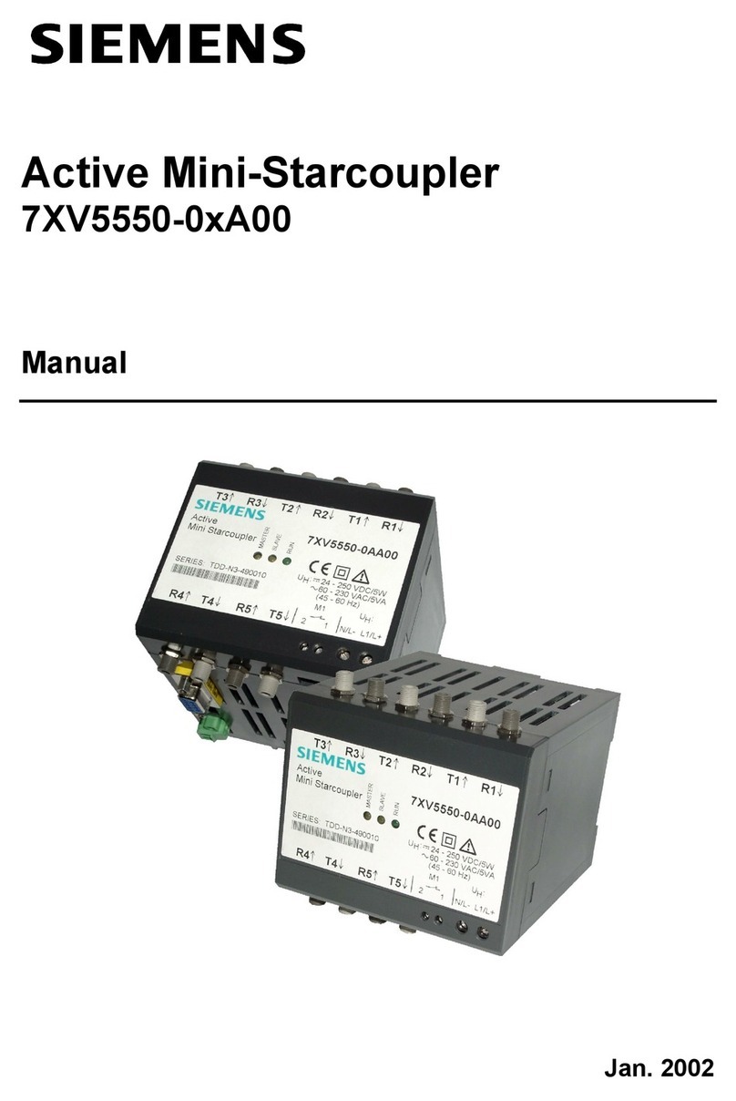 Siemens 7XV5550-0xA00 Series User manual