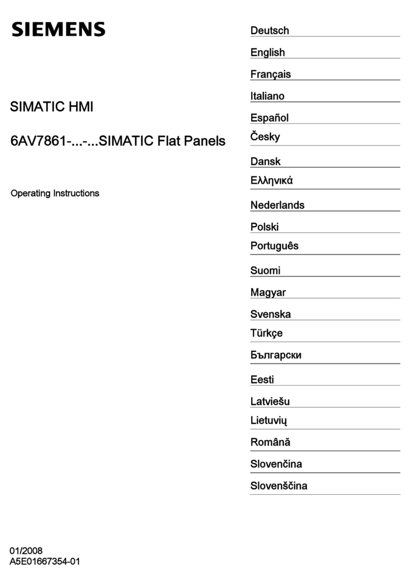 Siemens 6AV7861 Series operating instructions