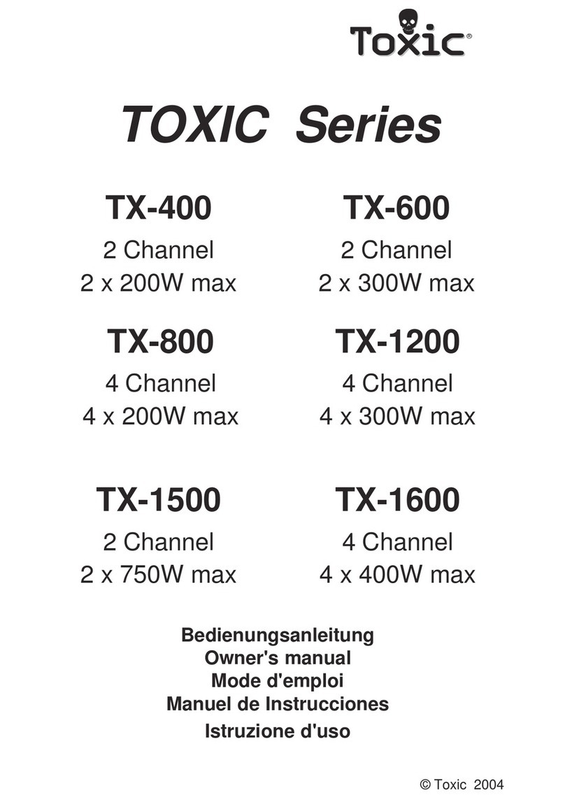 Toxic TOXIC Series owner's manual