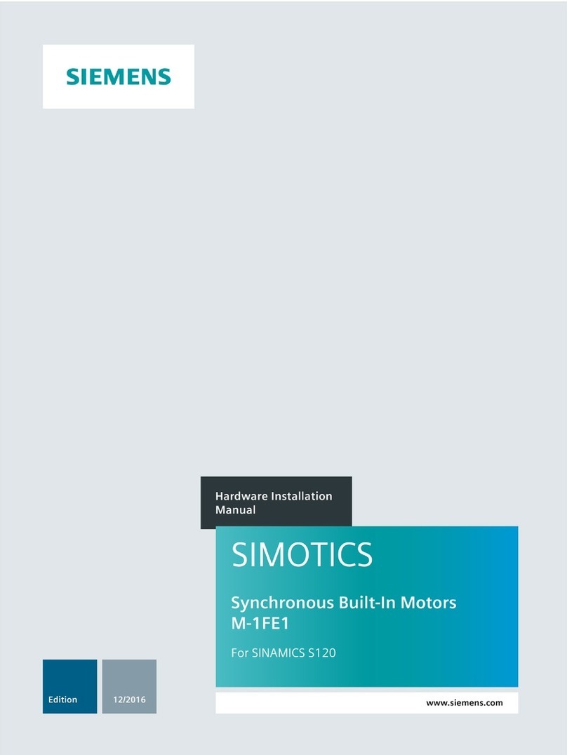 Siemens Simotics M-1FE1 Series Assembly instructions Siemens Simotics M-1FE1 Series Assembly instructions