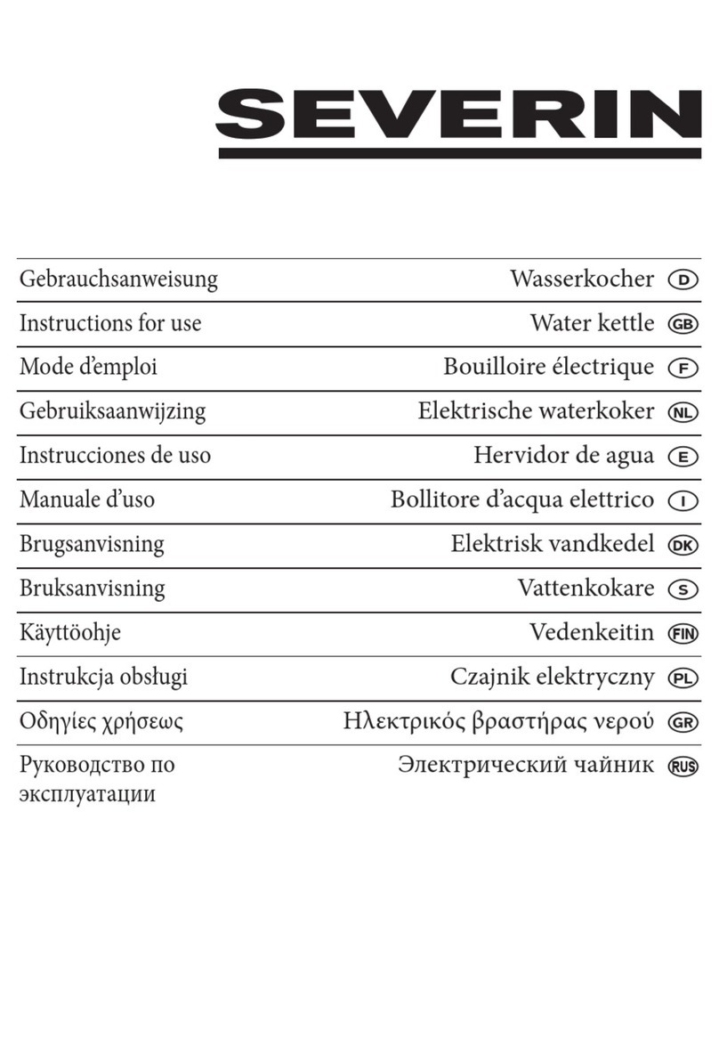 SEVERIN WASSERKOCHER WK 3308 User manual
