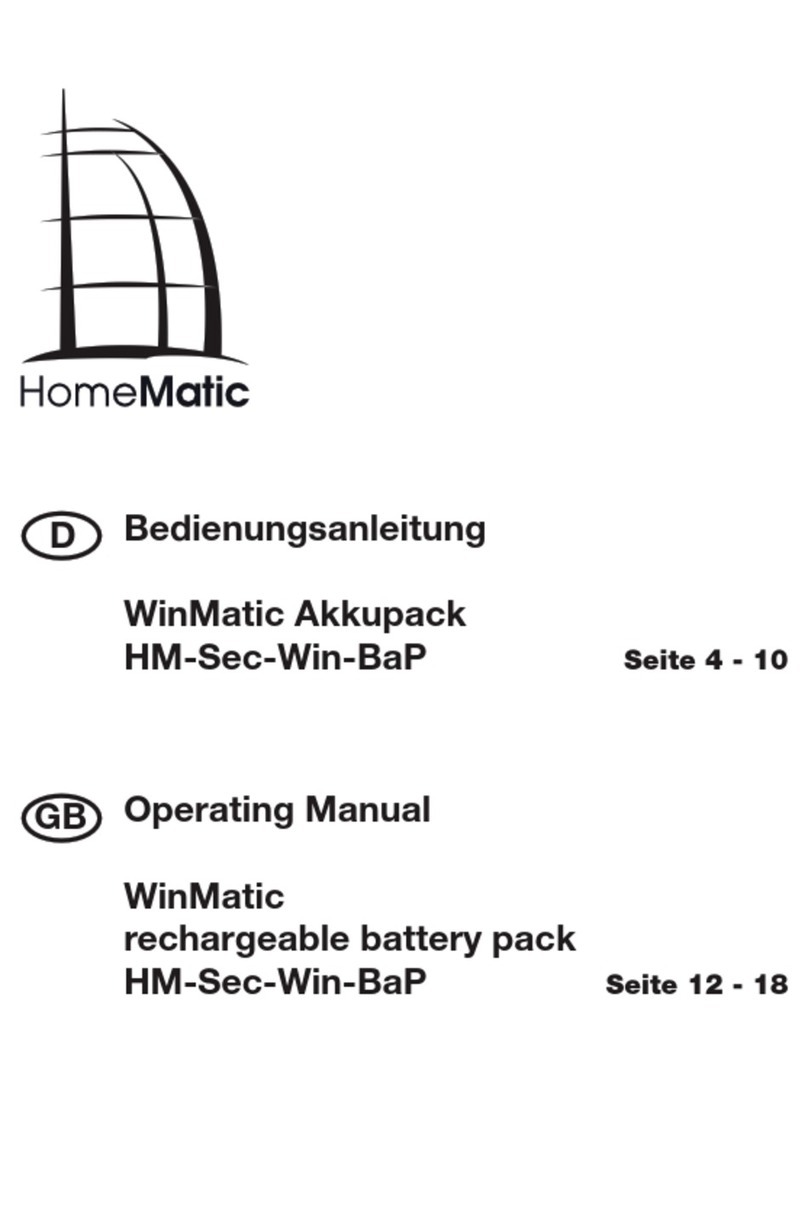 HomeMatic WinMatic HM-Sec-Win-BaP User manual