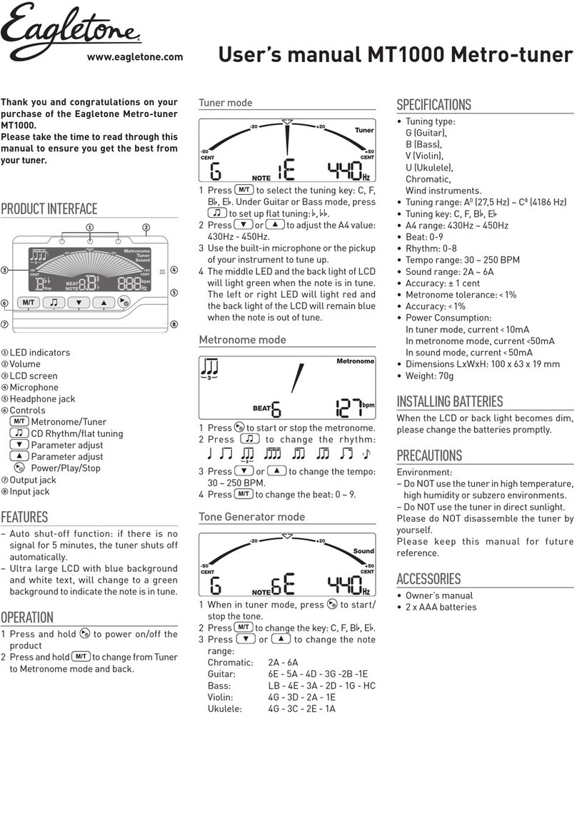 Eagletone MT1000 User manual