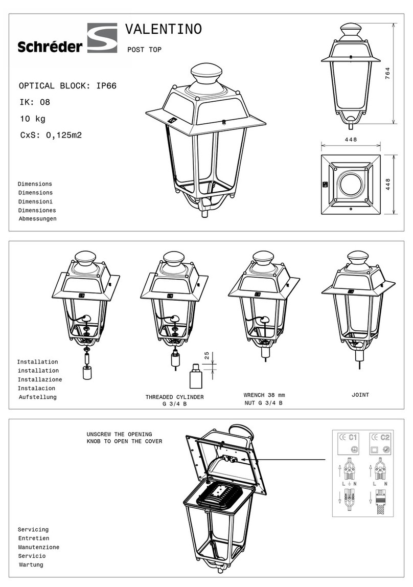 Schreder VALENTINO installation instructions