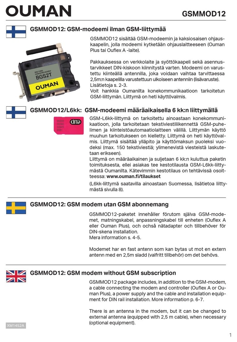 OUMAN GSMMOD12 quick start guide