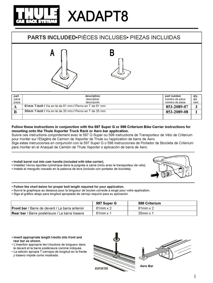 Thule XADAPT8 quick start guide