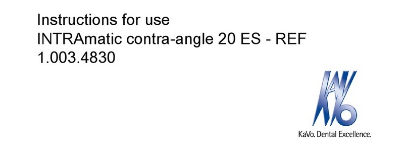 KaVo INTRAmatic contra-angle 20 ES Instructions for use KaVo INTRAmatic contra-angle 20 ES Instructions for use