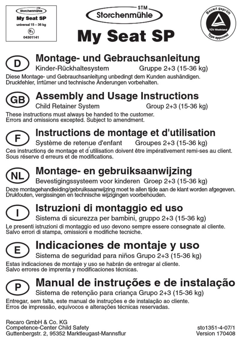storchenmuhle My Seat SP Assembly and usage instructions