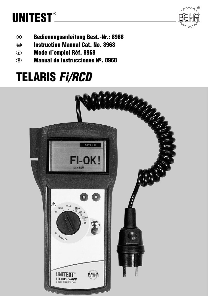 BEHA Unitest Telaris Fi/RCD instruction manual