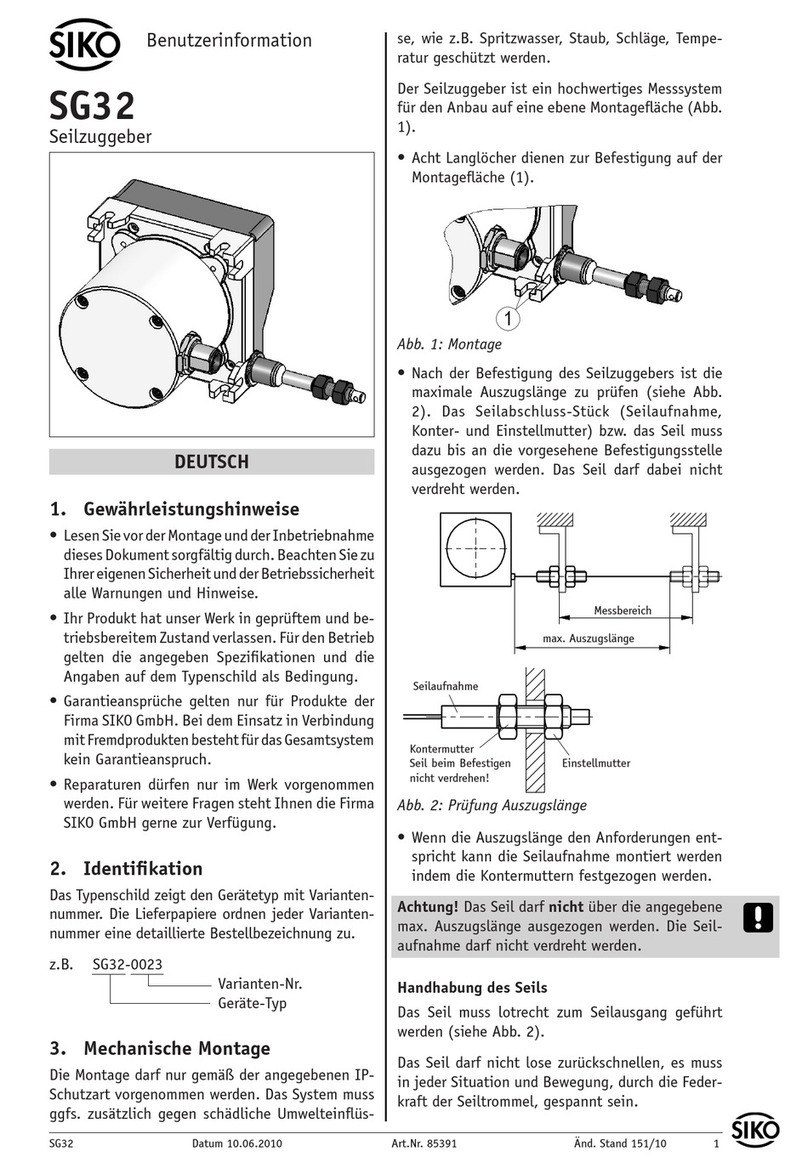 Siko SG32 User information