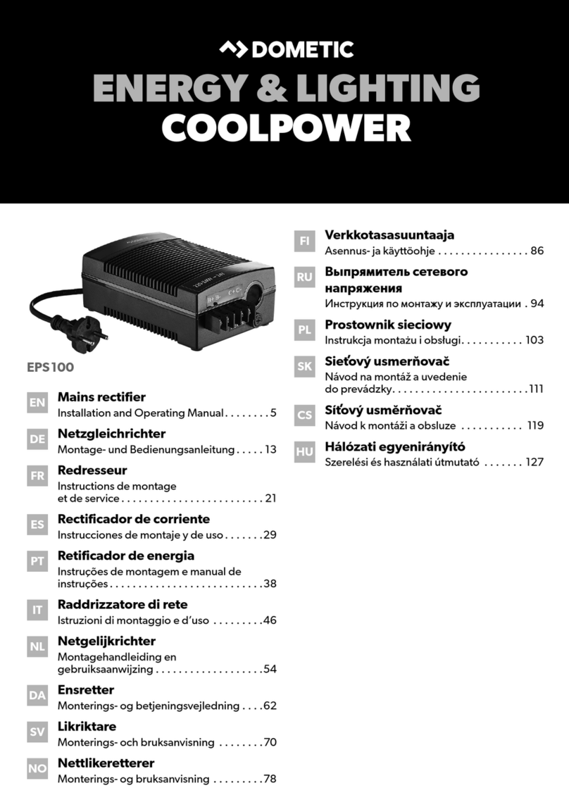 Dometic COOLPOWER EPS100 Installation and operating manual