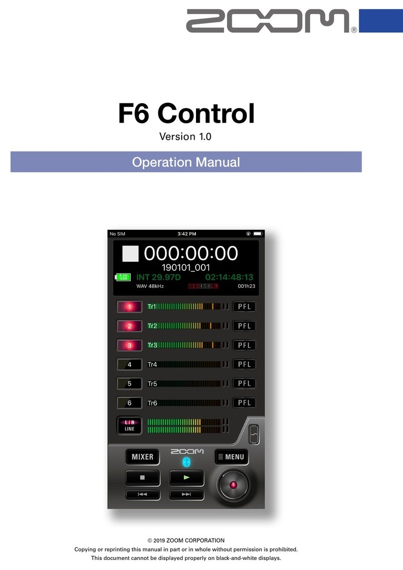 Zoom F6 Operation manual