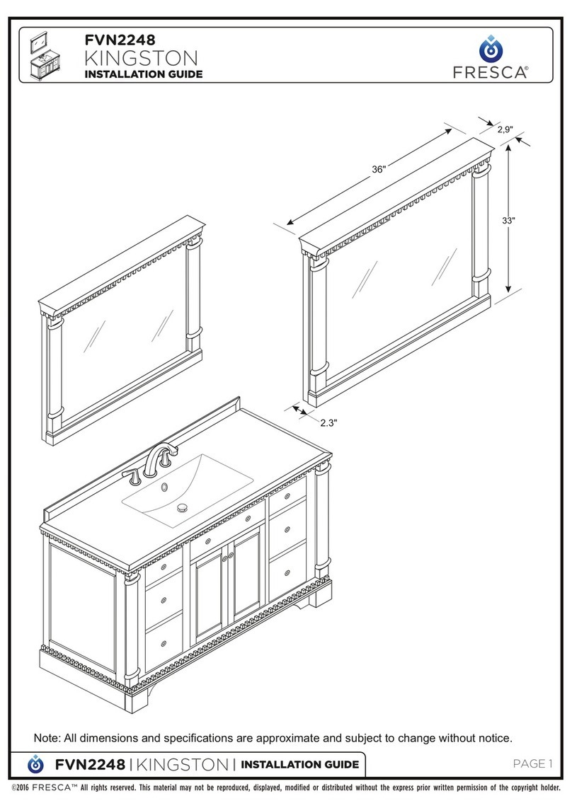 Fresca KINGSTON FVN2248 installation guide