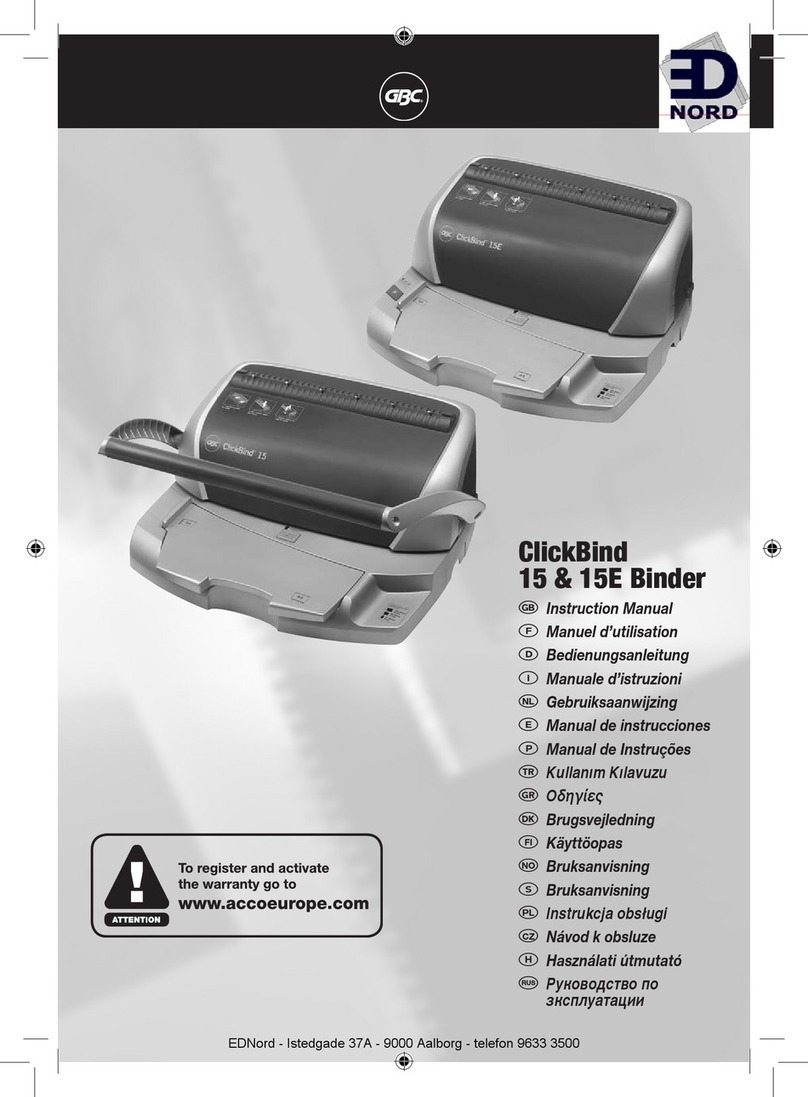 GBC ClickBind 15 User manual