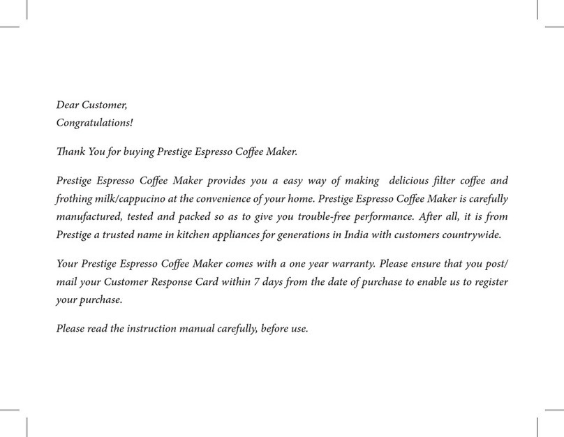 Prestige Espresso Coffee Maker User manual