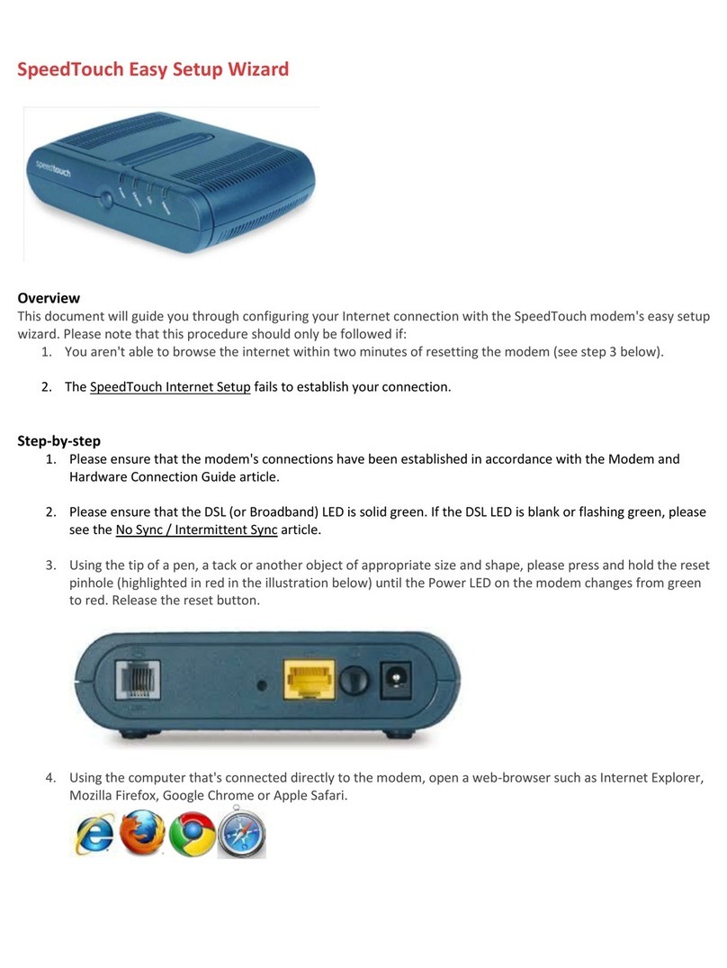Alcatel SpeedTouch ST516 Easy setup guide