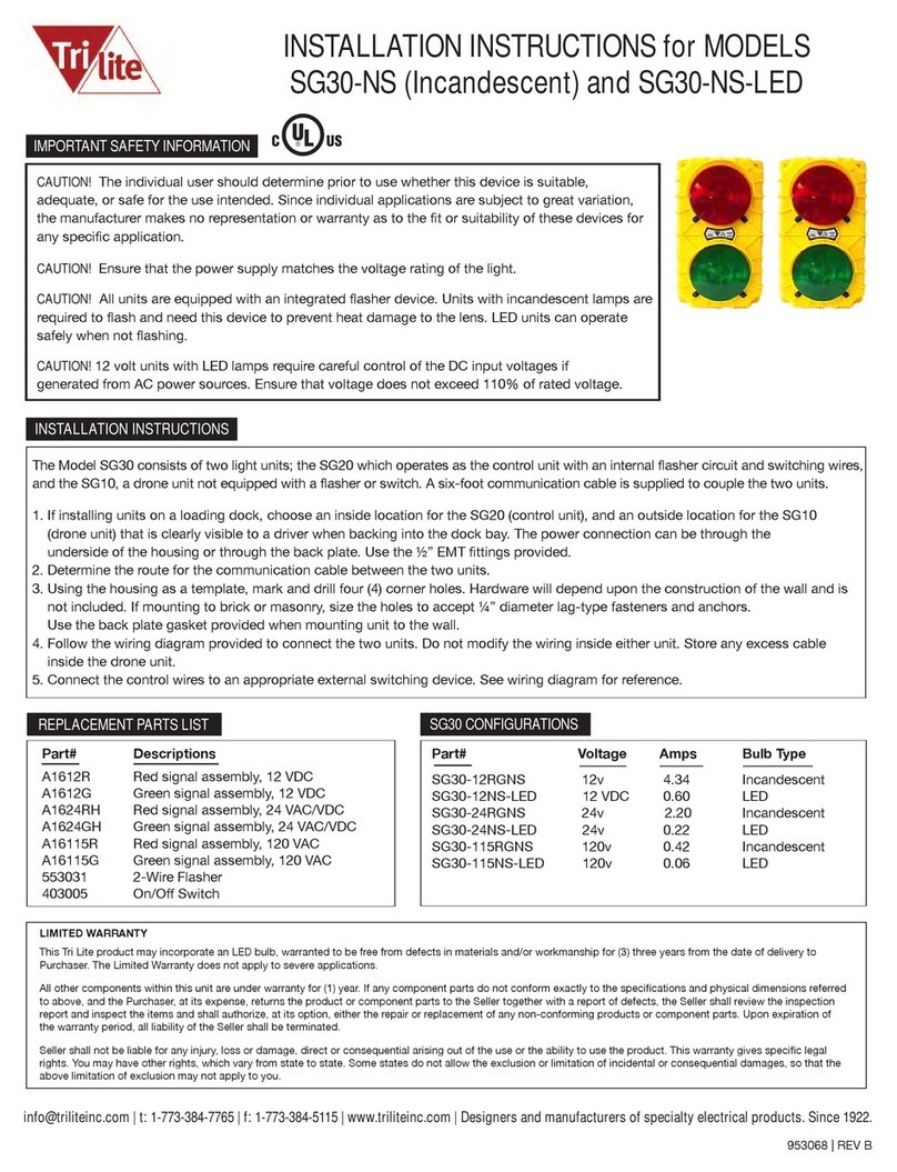 Trilite SG30-NS-LED installation instructions