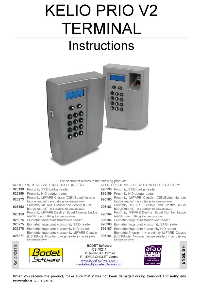 Bodet KELIO PRIO V2 instructions