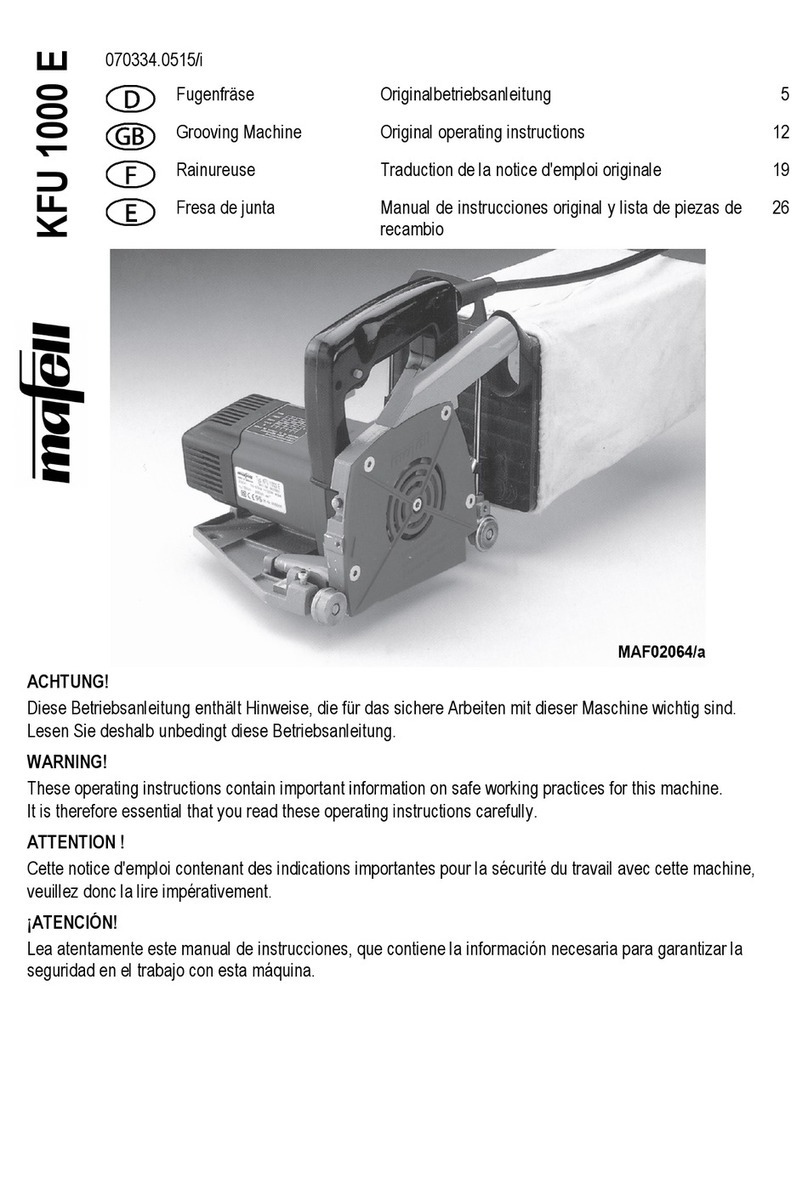 Mafell KFU 1000 E User manual