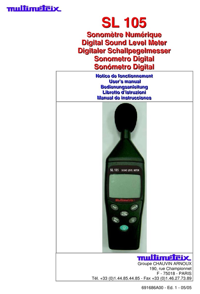 Multimetrix SL 105 user manual