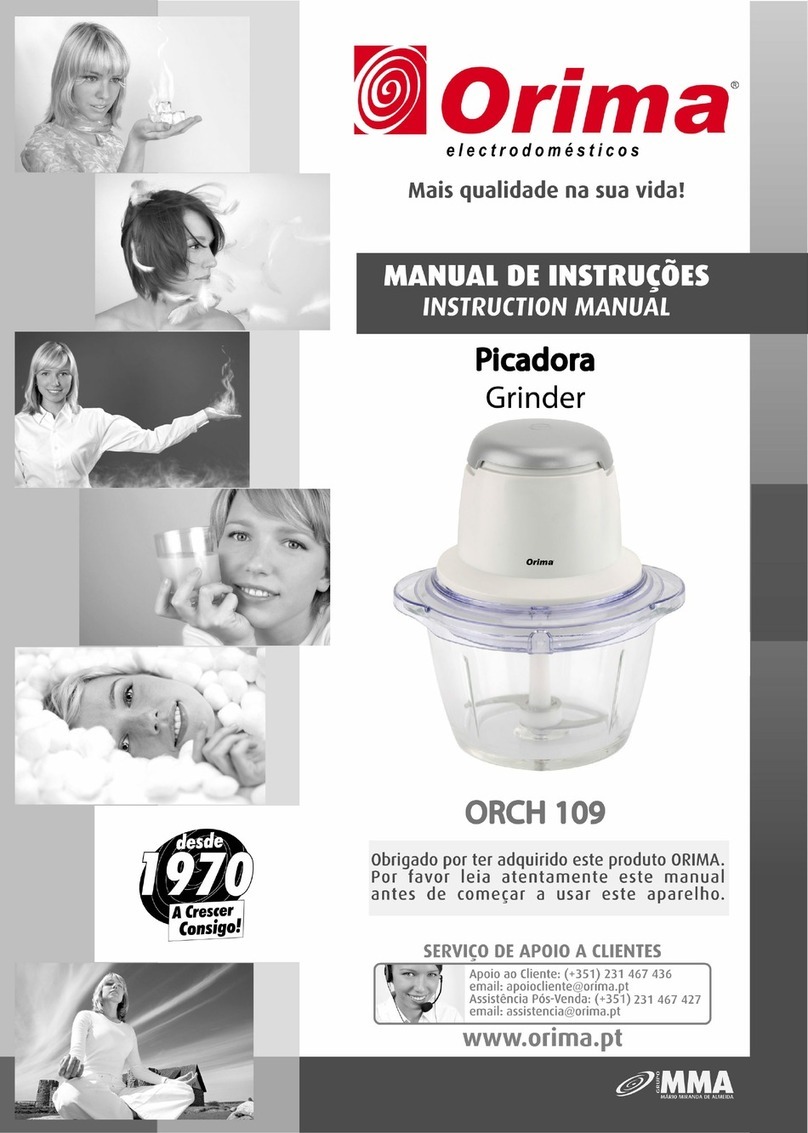 Orima Picadora ORCH 109 instruction manual