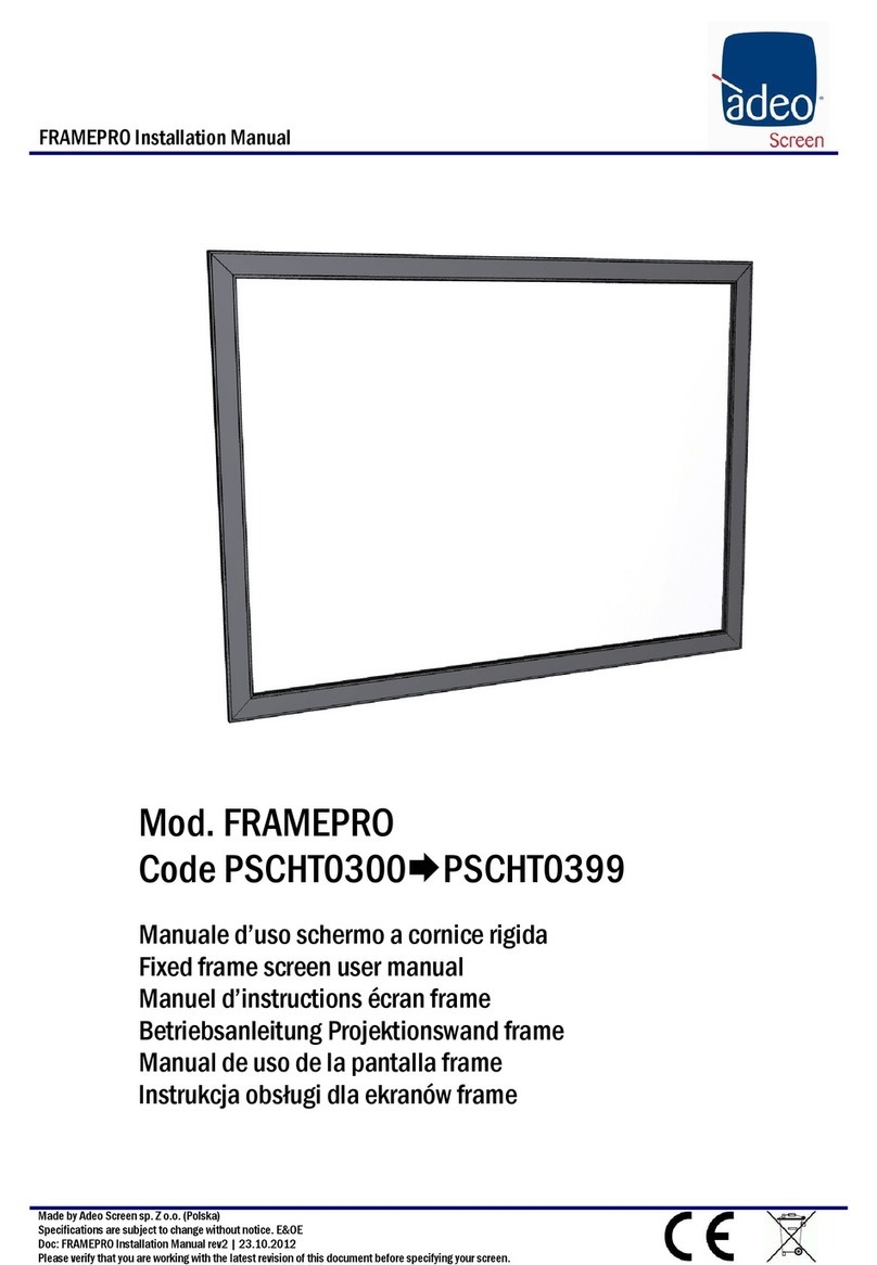 ADEO SCREEN FRAMEPRO User manual
