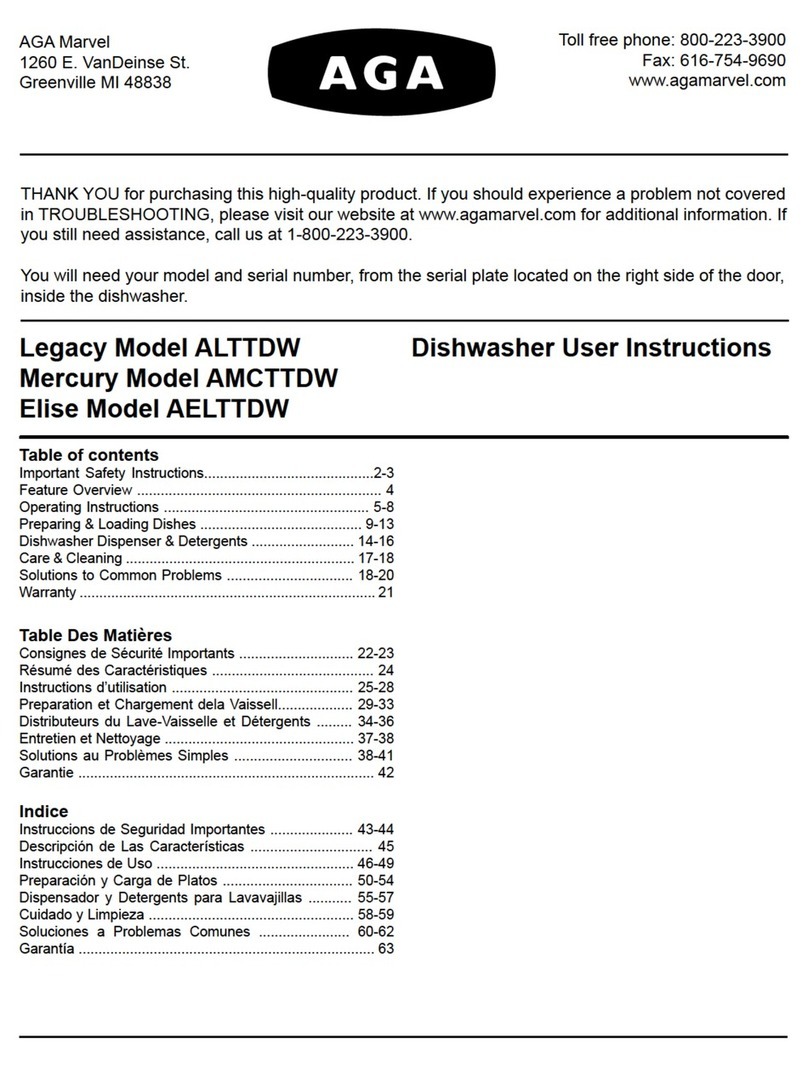 AGA Mercury AMCTTDW User instructions