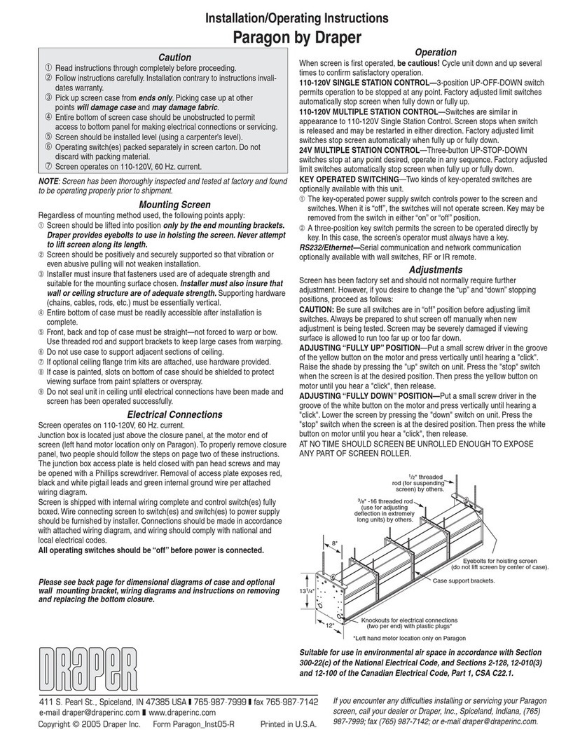 Draper Paragon Series Manual