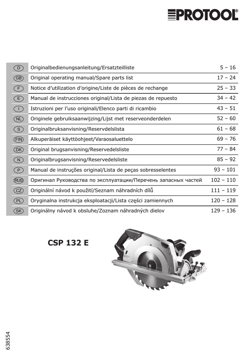 Protool CSP 132 E Original operating manual/spare parts list