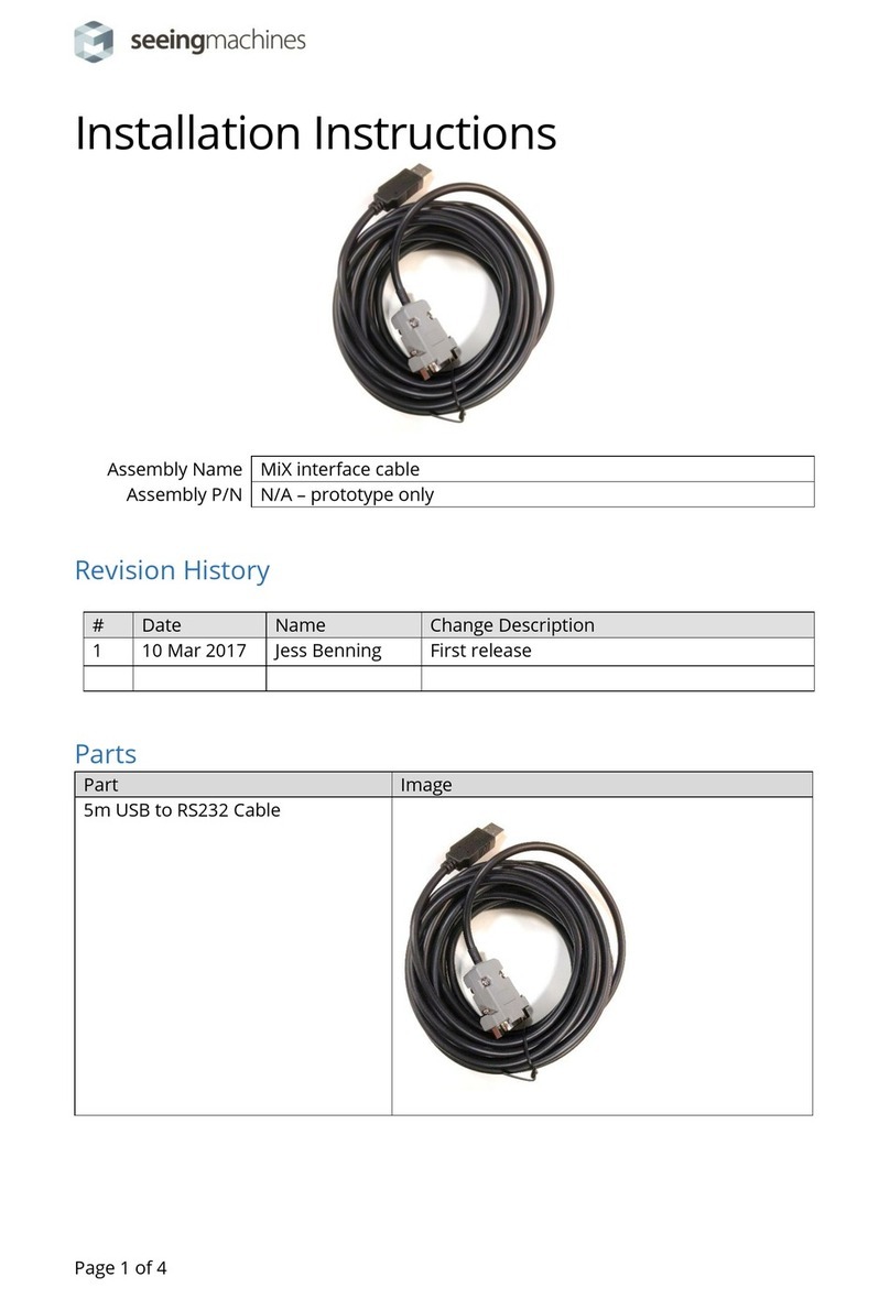 Seeing Machines MiX interface cable installation instructions