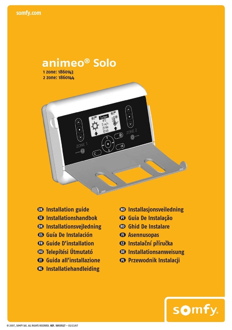 SOMFY animeo Solo Series installation guide