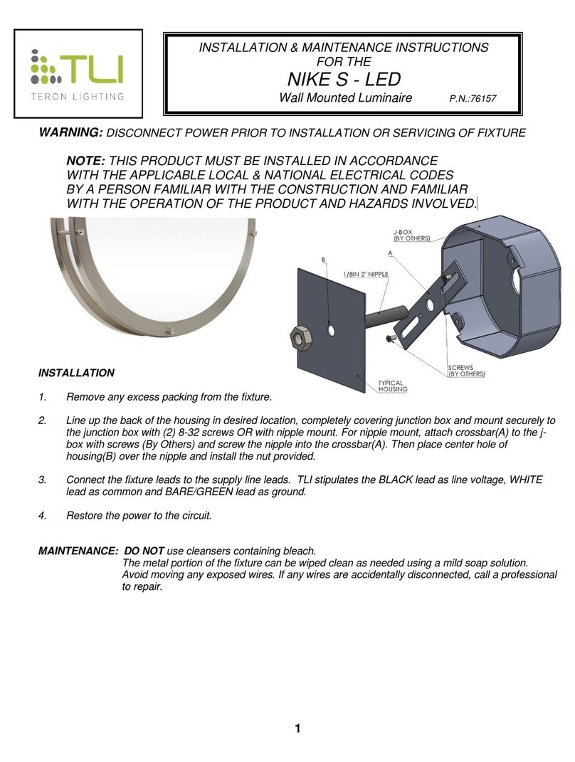 Teron Lighting NIKE S - LED Installation and operating instructions