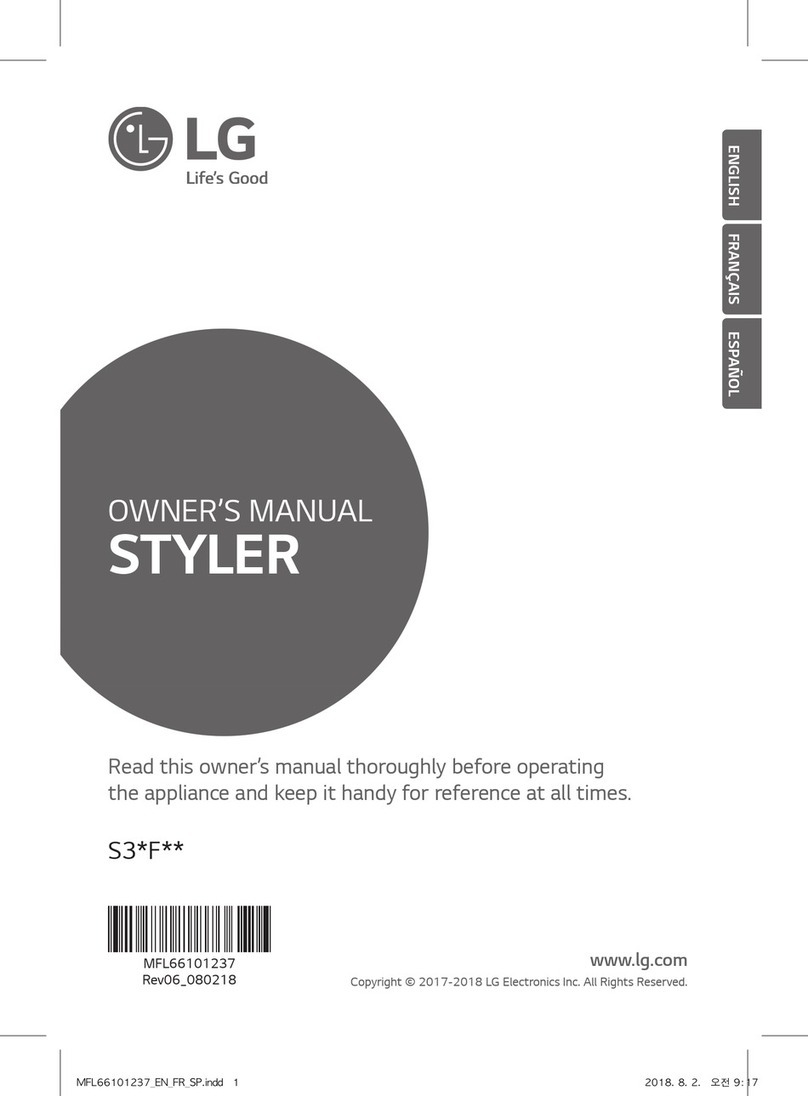 LG Styler S3 F Series owner's manual