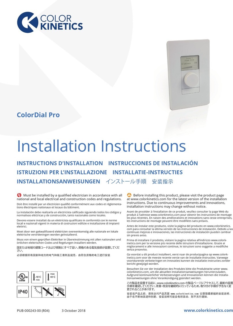 COLORKINETICS ColorDial Pro User manual