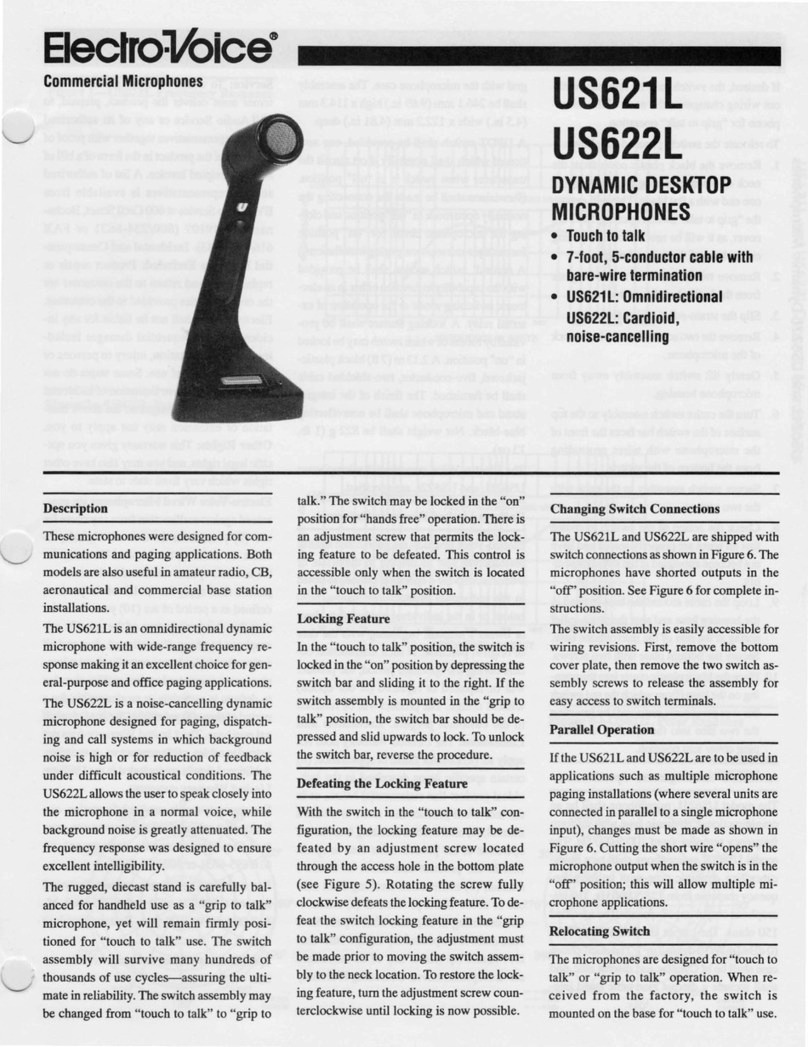 Electro-Voice US621L quick start guide