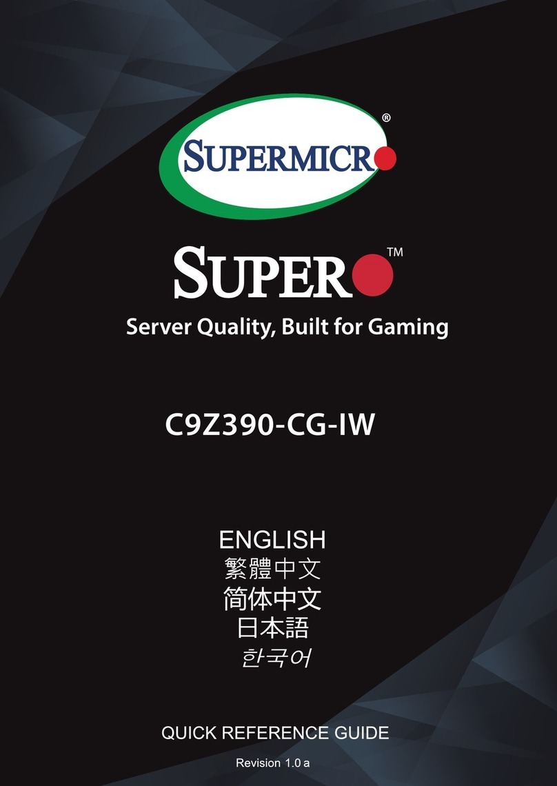 Supermicro Supero C9Z390-CG-IW Quick reference guide