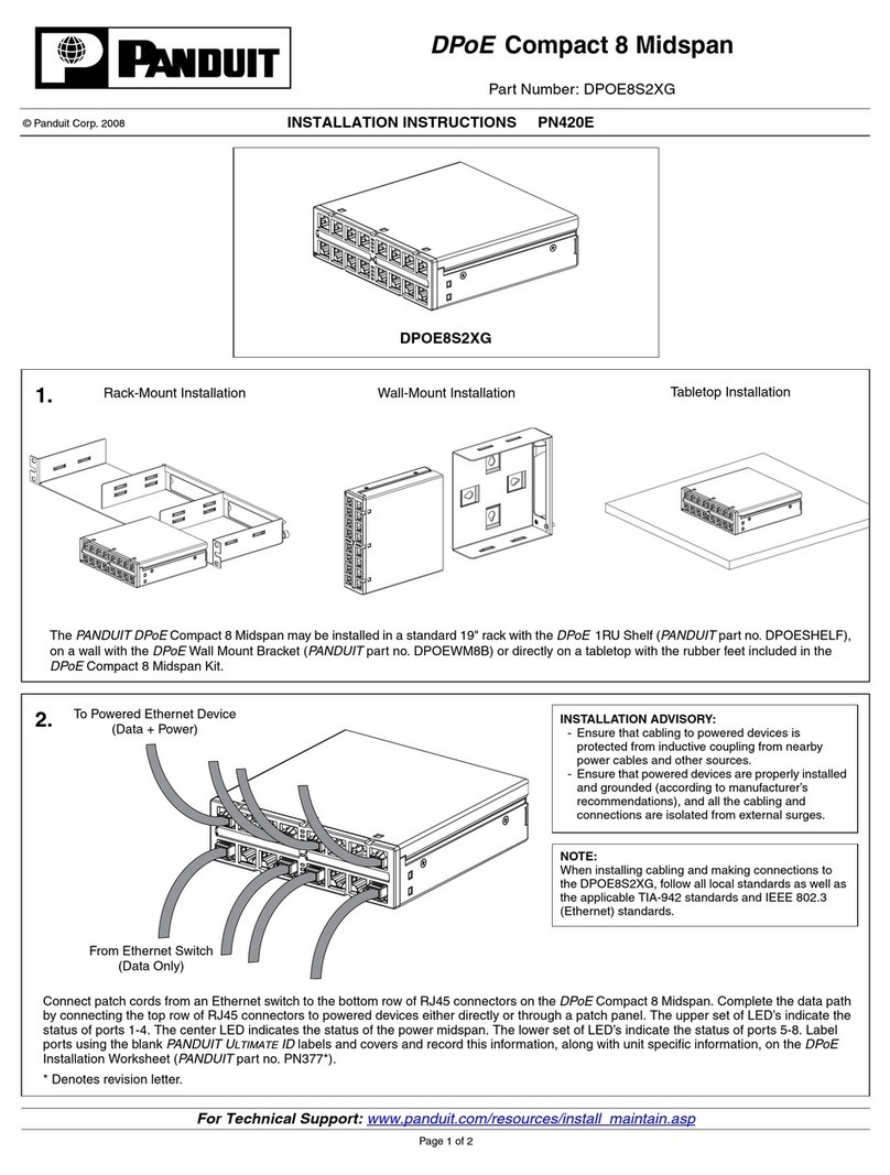 Panduit DPOE8S2XG installation instructions