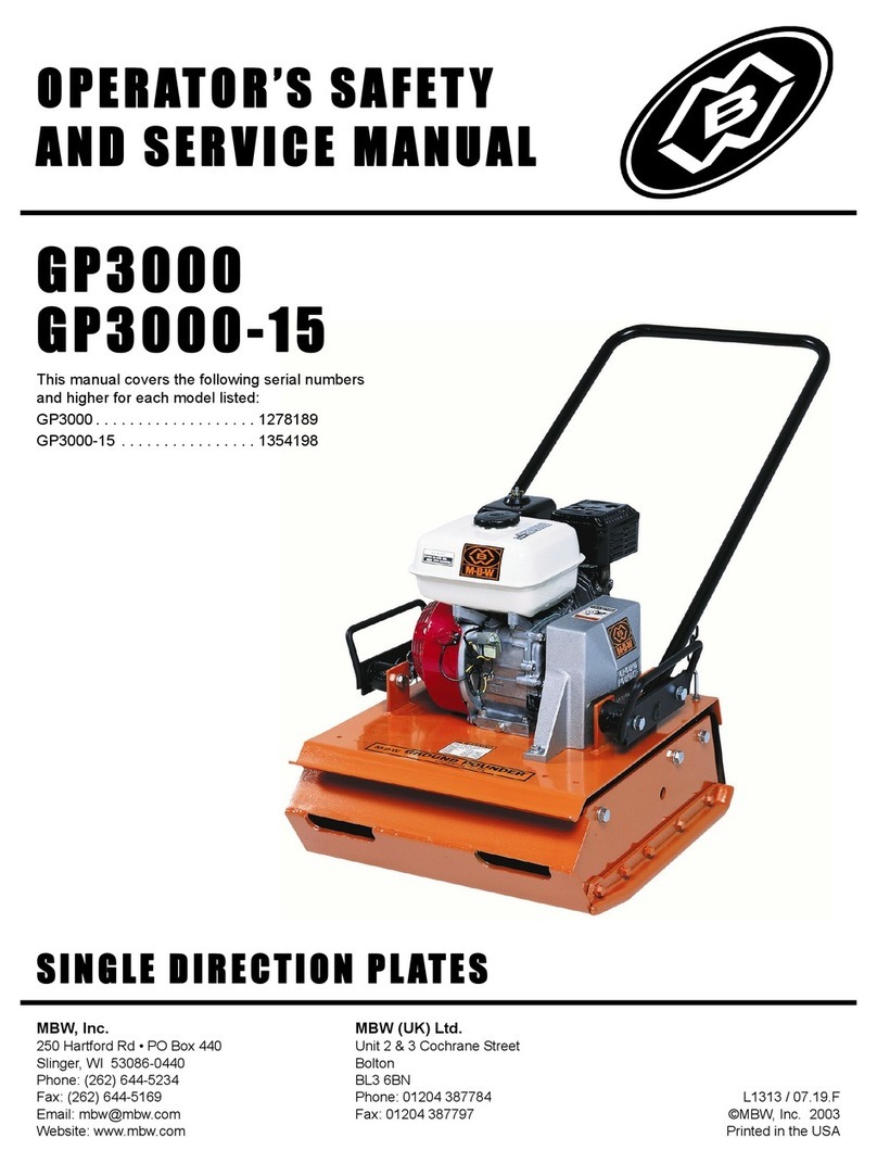 MBW GP3000 User manual