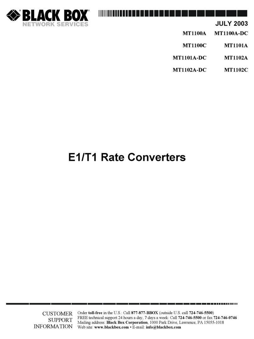 Black Box MT1100C User manual Black Box MT1100C User manual