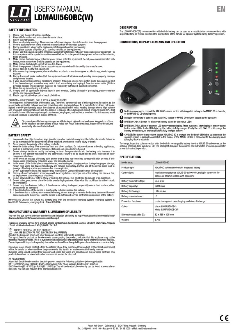LD LDMAUI5GOBC(W) user manual