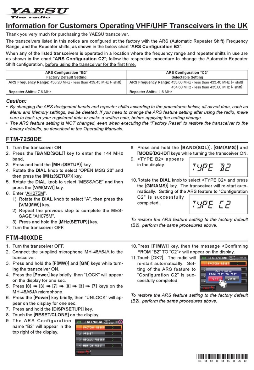 Yaesu FTM-100DE User manual