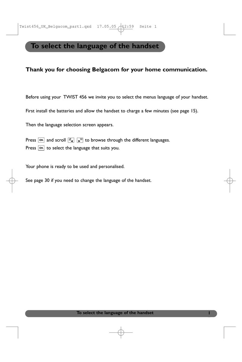 BELGACOM TWIST 456 User manual