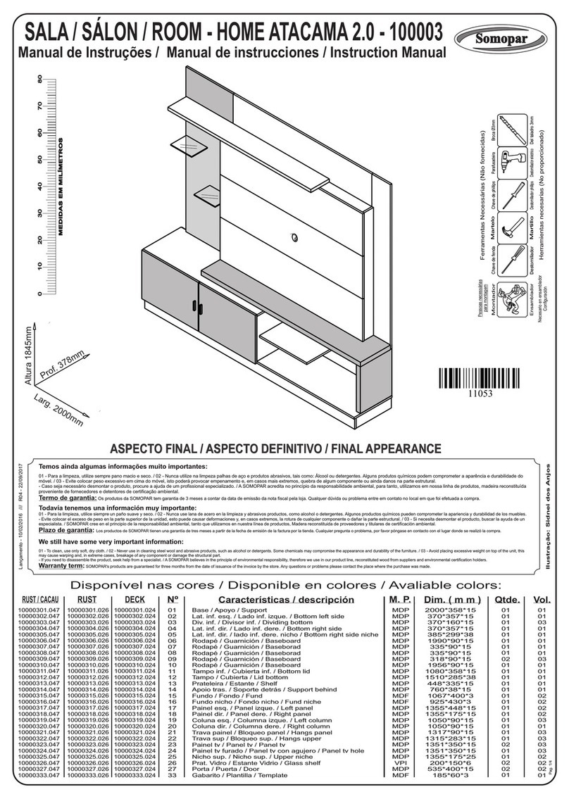 Somopar HOME ATACAMA 2.0 instruction manual